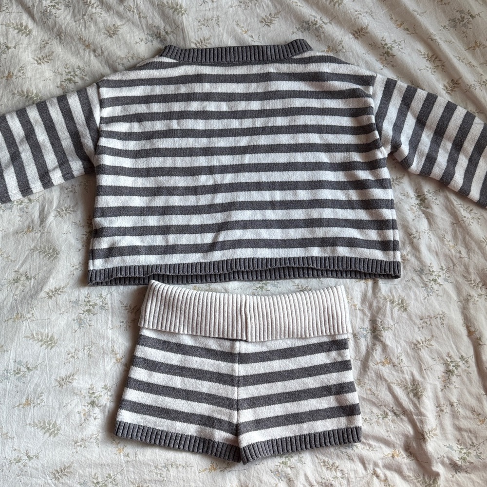 Edikted stripe lounge sweater + shorts set great condition - Picture 6 of 6